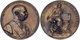Austria. Austria Franz Joseph I (1848-1916) Medal 1898 50th anniversary of reign of the emperor, Opus: J.Tautenhayn, Ø 40 mm. Ae. 31.00 g. F.VZGL