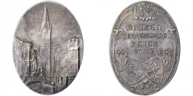 Austria. Austria Franz Joseph I (1848-1916) Medal 1901 Oval medal for the millennium of the city of Bressanone, Opus: Peter Breithut, 48x36 mm. Ag. 28...