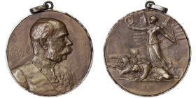 Austria. Austria Franz Joseph I (1848-1916) Medal 1914 War commemorating medal of the War welfare office made out of looted weapon materials. Opus: R....