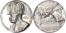 Austria. Austria Franz Joseph I (1848-1916) Medal 1916 for the death of Franz Jospeh, Opus: L.Nurnberg, Ø 33,5 mm. Ag. 14.35 g. VZGL/STGL