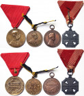 Austria. Austria Franz Joseph I (1848-1916) Lot 4 pcs.: various commemorative medals.