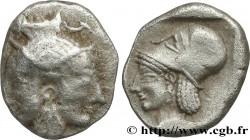 MYSIA – LAMPSAKOS / LAMPSACUS
Type : Trihemiobole 
Date : c. 480-450 AC. 
Mint name / Town : Lampsaque, Mysie 
Metal : silver 
Diameter : 11  mm
Orien...