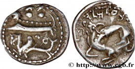 PHOENICIA - BYBLOS
Type : Huitième de shekel 
Date : c. 330 AC. 
Mint name / Town : Phénicie, Byblos 
Metal : silver 
Diameter : 11  mm
Orientation di...