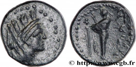 PHOENICIA - MARATHOS
Type : Hemichalque 
Date : 166-151 AC. 
Mint name / Town : Marathos, Phénicie 
Metal : copper 
Diameter : 17  mm
Orientation dies...