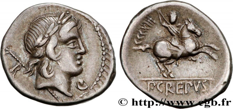 CREPUSIA
Type : Denier 
Date : 82 AC. 
Mint name / Town : Rome 
Metal : silver 
...
