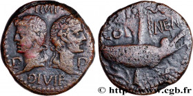 NEMAUSUS - NIMES - AUGUSTUS and AGRIPPA
Type : Dupondius 
Date : c. 10-14 AD. 
Mint name / Town : Nîmes, Gaule 
Metal : bronze 
Diameter : 26  mm
Orie...