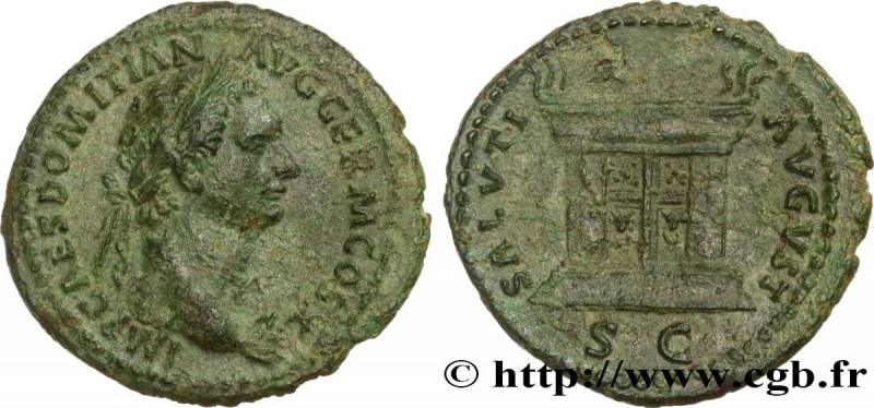 DOMITIANUS
Type : As 
Date : 84 
Mint name / Town : Rome 
Metal : copper 
Diamet...