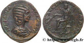 JULIA DOMNA
Type : Sesterce 
Date : 211 
Mint name / Town : Rome 
Metal : copper 
Diameter : 31,5  mm
Orientation dies : 12  h.
Weight : 25,16  g.
Rar...