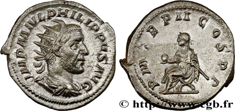 PHILIPPUS
Type : Antoninien 
Date : 245 
Mint name / Town : Rome 
Metal : billon...