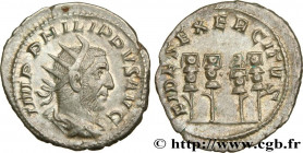 PHILIPPUS
Type : Antoninien 
Date : 249 
Mint name / Town : Rome 
Metal : billon 
Millesimal fineness : 450  ‰
Diameter : 23  mm
Orientation dies : 1 ...