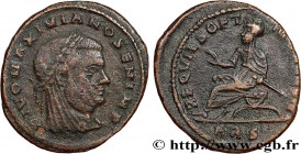 MAXIMIANUS HERCULIUS
Type : Demi-follis ou demi-nummus 
Date : 318 
Mint name / Town : Arles 
Metal : copper 
Diameter : 17,5  mm
Orientation dies : 1...