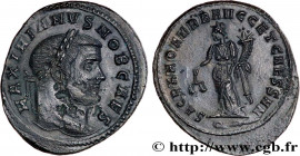GALERIUS
Type : Follis 
Date : 300-301 
Mint name / Town : Rome 
Metal : copper 
Diameter : 30,5  mm
Orientation dies : 12  h.
Weight : 9,35  g.
Rarit...