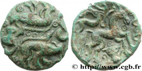 AMBIANI (Area of Amiens)
Type : Bronze aux sangliers affrontés 
Date : c. 60-40 AC. 
Mint name / Town : Amiens (80) 
Metal : bronze 
Diameter : 16  mm...