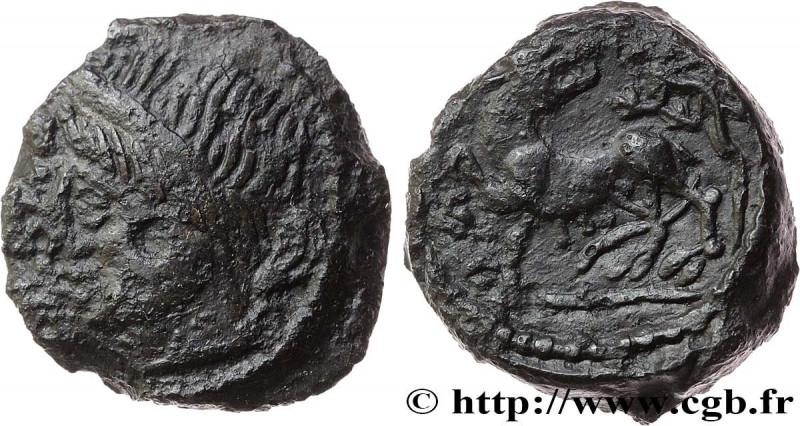 GALLIA - CARNUTES (Beauce area)
Type : Bronze PIXTILOS classe II à la louve et a...