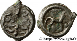 NERVII (Currently Belgium)
Type : Potin dit “au rameau”, cheval à droite 
Date : Ier siècle avant J.-C. 
Metal : potin 
Diameter : 22,5  mm
Orientatio...