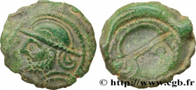 GALLIA BELGICA - SUESSIONES (Area of Soissons)
Type : Bronze CRICIRV, barbu - incuse 
Date : c. 50-40 AC. 
Metal : bronze 
Diameter : 18  mm
Weight : ...