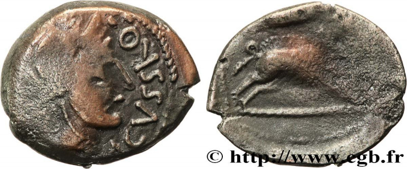 TURONES (Area of Touraine)
Type : Bronze AGVSSROS au sanglier 
Date : c. 80-50 A...