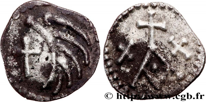 ENGLAND - ANGLO-SAXONS
Type : Sceat au porc-épic et à l’A croiseté 
Date : c. 69...