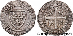 CHARLES VI LE FOU ou LE BIEN AIMÉ / THE BELOVED or THE MAD
Type : Blanc dit "guénar" 
Date : 11/09/1389 
Date : n.d. 
Mint name / Town : Romans 
Metal...