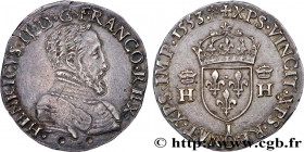HENRY II
Type : Teston à la tête nue, 1er type 
Date : 1553 
Mint name / Town : Limoges 
Quantity minted : 68161 
Metal : silver 
Millesimal fineness ...