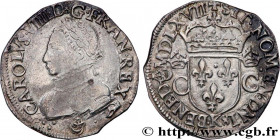 CHARLES IX
Type : Teston, 2e type 
Date : 1567 
Mint name / Town : Bordeaux 
Quantity minted : 265990 
Metal : silver 
Millesimal fineness : 898  ‰
Di...