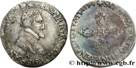 HENRY IV
Type : Demi-franc 
Date : 1594 
Mint name / Town : Paris 
Quantity minted : 22080 
Metal : silver 
Millesimal fineness : 833  ‰
Diameter : 28...