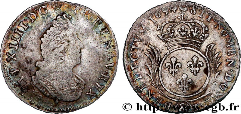 LOUIS XIV "THE SUN KING"
Type : Douzième d'écu aux palmes 
Date : 1694 
Mint nam...