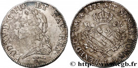 LOUIS XV THE BELOVED
Type : Écu dit "à la vieille tête" 
Date : 1773 
Mint name / Town : Bayonne 
Quantity minted : 1308667 
Metal : silver 
Millesima...