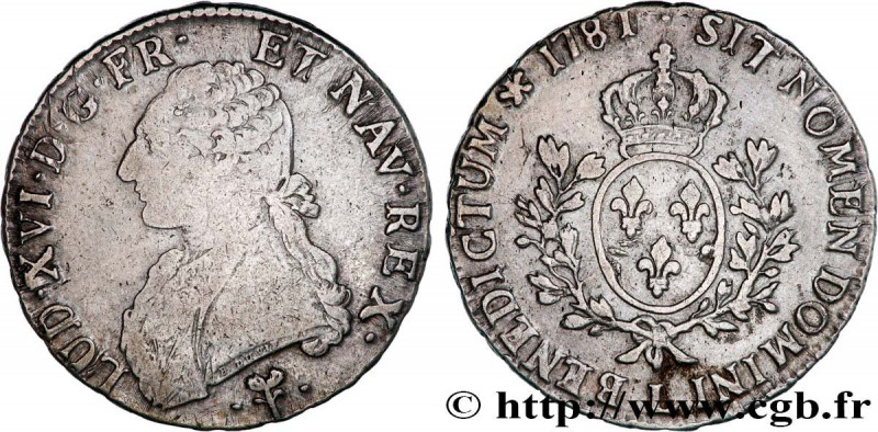 LOUIS XVI
Type : Écu dit "aux branches d'olivier" 
Date : 1781 
Mint name / Town...