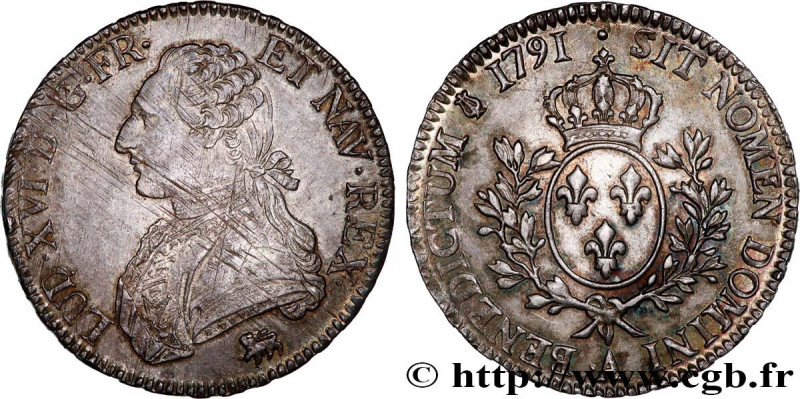 LOUIS XVI
Type : Écu dit “aux branches d'olivier” 
Date : 1791 
Mint name / Town...