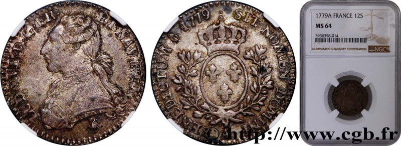 LOUIS XVI
Type : Dixième d'écu dit "aux branches d'olivier" 
Date : 1779 
Mint n...