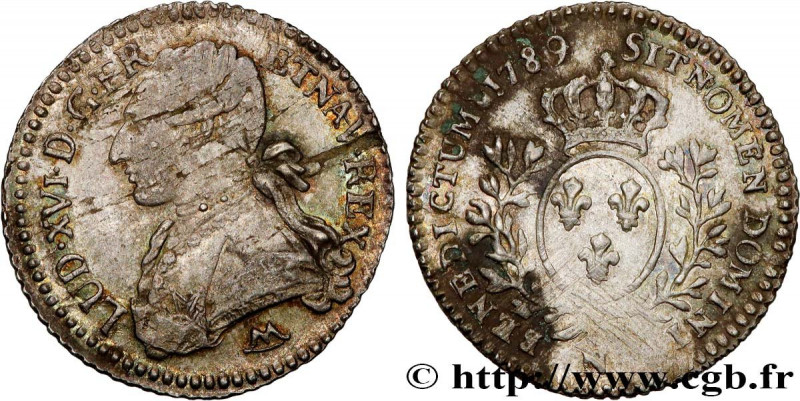 LOUIS XVI
Type : Dixième d'écu dit "aux branches d'olivier" 
Date : 1789 
Mint n...