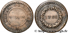 REVOLUTION COINAGE / CONFIANCE (MONNAIES DE…)
Type : Dixain de Rochon 
Date : 1791 
Mint name / Town : Lyon 
Metal : silver plated copper 
Diameter : ...