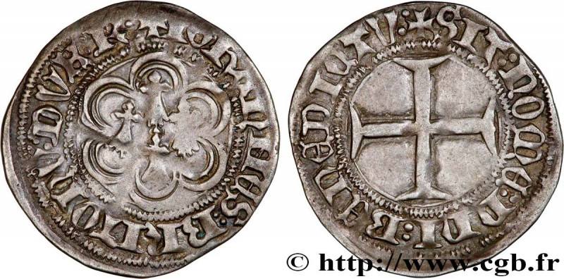 BRITTANY - DUCHY OF BRITTANY - JOHN V 
Type : Blanc dit “à l’hexalobe” 
Date : n...