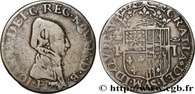 NAVARRE-BEARN - JEANNE D'ALBRET / JOAN OF ALBRET
Type : Teston 
Date : 1568 
Mint name / Town : Pau 
Metal : silver 
Millesimal fineness : 898  ‰
Diam...