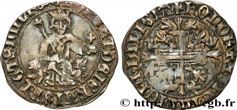 PROVENCE - COUNTY OF PROVENCE - ROBERT OF ANJOU
Type : Carlin d'argent, gillat o...
