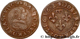 DOMBES - PRINCIPALITY OF DOMBES - GASTON OF ORLEANS
Type : Double tournois, type 8 
Date : 1636 
Mint name / Town : Trévoux 
Metal : copper 
Diameter ...