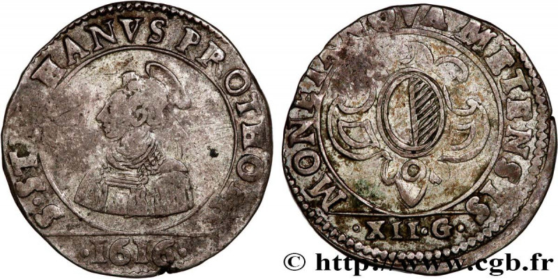 LORRAINE - CITY OF METZ
Type : Franc messin de 12 gros 
Date : 1616 
Mint name /...