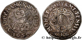LORRAINE - CITY OF METZ 
Type : Franc messin de 12 gros 
Date : 1659 
Mint name / Town : Metz 
Metal : silver 
Millesimal fineness : 715  ‰
Diameter :...