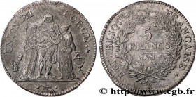 DIRECTOIRE
Type : 5 francs Union et Force, Union serré, avec glands intérieurs et gland extérieur 
Date : An 5 (1796-1797) 
Mint name / Town : Bordeau...