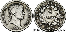 PREMIER EMPIRE / FIRST FRENCH EMPIRE
Type : 2 francs Napoléon Ier tête laurée, Empire français 
Date : 1812 
Mint name / Town : Toulouse 
Quantity min...