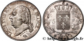 LOUIS XVIII
Type : 5 francs Louis XVIII, tête nue 
Date : 1823 
Mint name / Town : Paris 
Quantity minted : 6533634 
Metal : silver 
Millesimal finene...