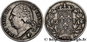 LOUIS XVIII
Type : 2 francs Louis XVIII 
Date : 1823 
Mint name / Town : Paris 
Quantity minted : 268.081 
Metal : silver 
Millesimal fineness : 900  ...