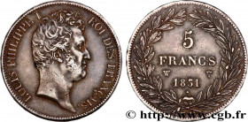 LOUIS-PHILIPPE I
Type : 5 francs type Tiolier avec le I, tranche en relief 
Date : 1831 
Mint name / Town : Lille 
Quantity minted : --- 
Metal : silv...