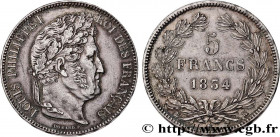 LOUIS-PHILIPPE I
Type : 5 francs IIe type Domard 
Date : 1834 
Mint name / Town : Bordeaux 
Quantity minted : 2155520 
Metal : silver 
Millesimal fine...