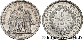 II REPUBLIC
Type : 5 francs Hercule, IIe République 
Date : 1849 
Mint name / Town : Paris 
Quantity minted : 29130599 
Metal : silver 
Millesimal fin...