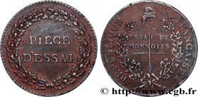 II REPUBLIC
Type : Essai de monnoies, module du Décime 
Date : ( 1793 ) 
Date : n.d. 
Metal : bronzed tin 
Diameter : 29  mm
Orientation dies : 6  h.
...