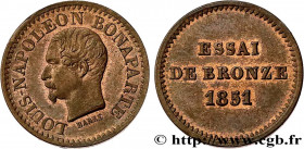 II REPUBLIC
Type : Essai de bronze au module de un centime, Louis-Napoléon Bonaparte 
Date : 1851 
Mint name / Town : Paris 
Metal : bronze 
Diameter ...