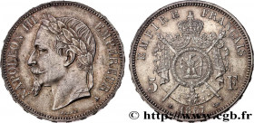 SECOND EMPIRE
Type : 5 francs Napoléon III, tête laurée 
Date : 1867 
Mint name / Town : Paris 
Metal : silver 
Diameter : 37  mm
Orientation dies : 6...
