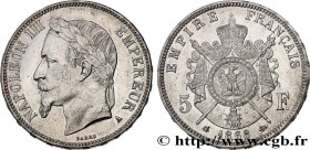 SECOND EMPIRE
Type : 5 francs Napoléon III, tête laurée 
Date : 1868 
Mint name / Town : Paris 
Quantity minted : 6520459 
Metal : silver 
Millesimal ...